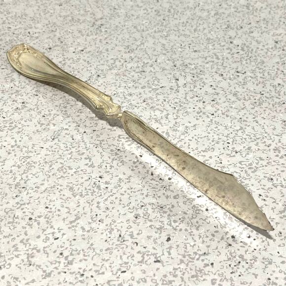 Oneida Silverplate Twisted Handle Butter Knife Spreader Irving Garland 1916 - Picture 2 of 8